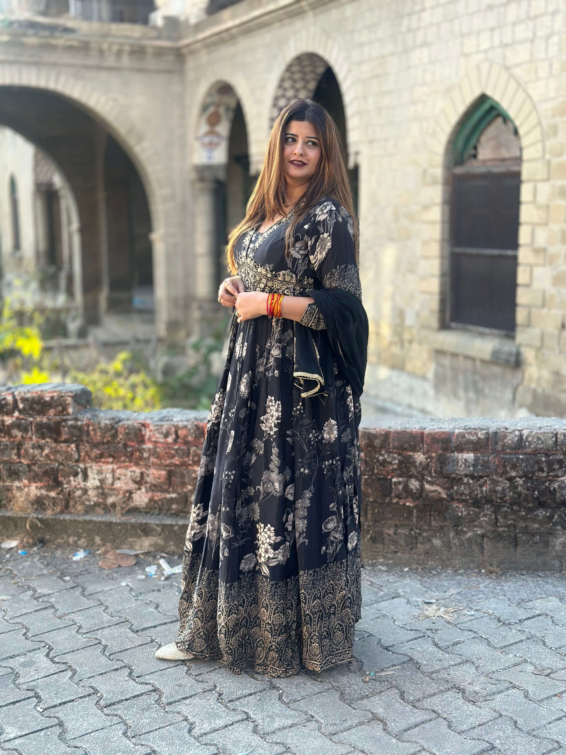 Black Crepe Gown