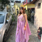 lavender Indo‑Western suit